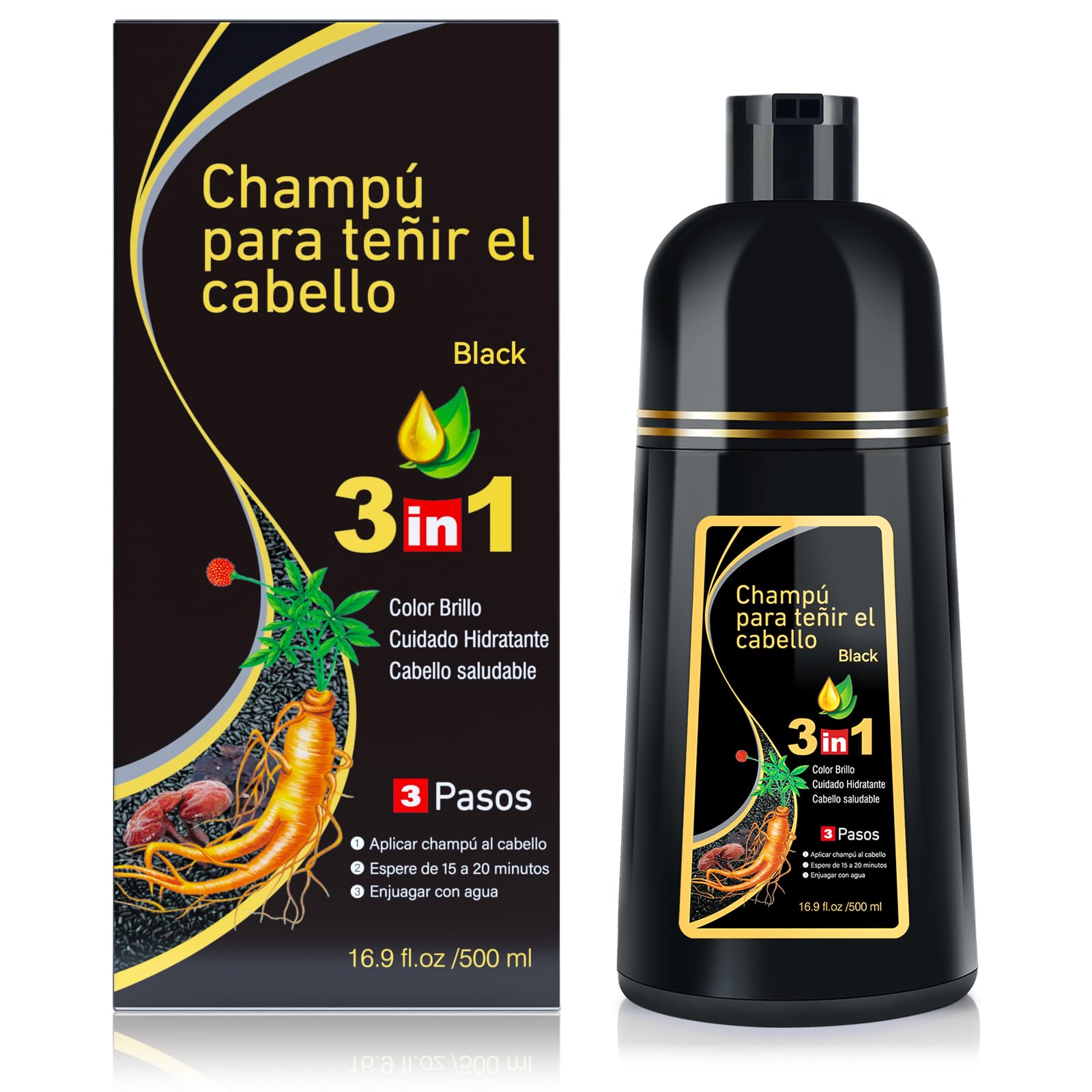 🔥 ¡Transforma tu pelo con el champú tinte negro! 💇‍♀